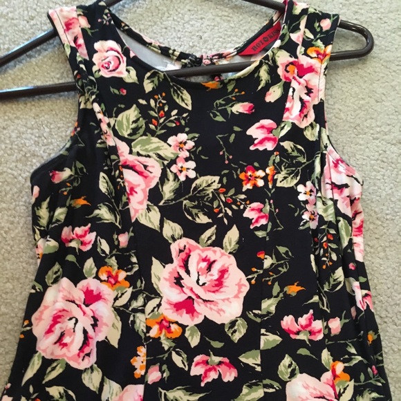 Floral semi-fitted mini dress - Picture 3 of 5